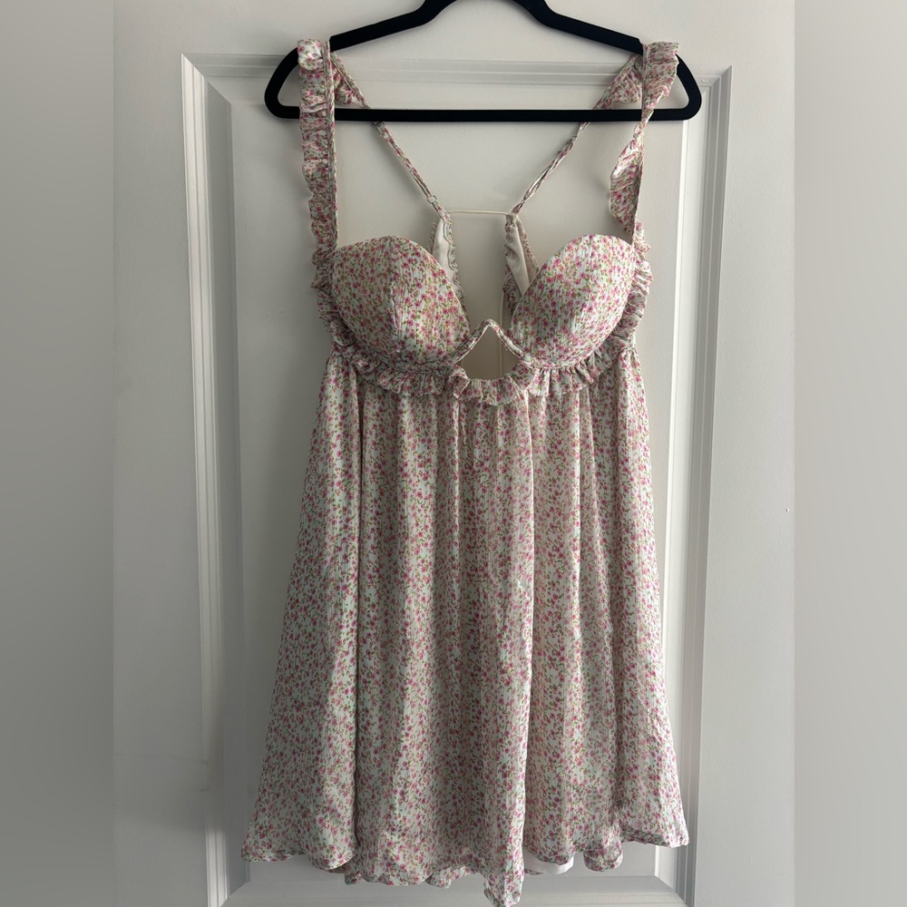 For Love & Lemons Babydoll Floral Dress